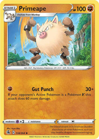 Primeape (134/264) [Sword & Shield: Fusion Strike] - The Mythic Store | 24h Order Processing