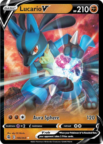 Lucario V (146/264) (Jumbo Card) [Sword & Shield: Fusion Strike] - The Mythic Store | 24h Order Processing