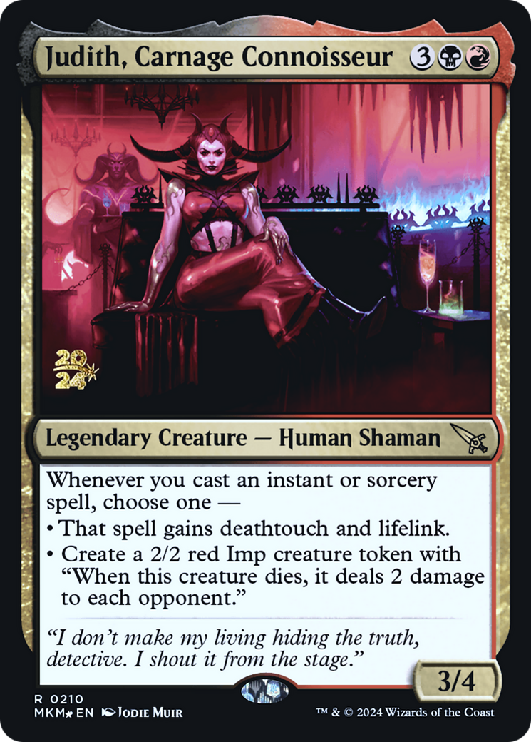 Judith, Carnage Connoisseur [Murders at Karlov Manor Prerelease Promos] - The Mythic Store | 24h Order Processing