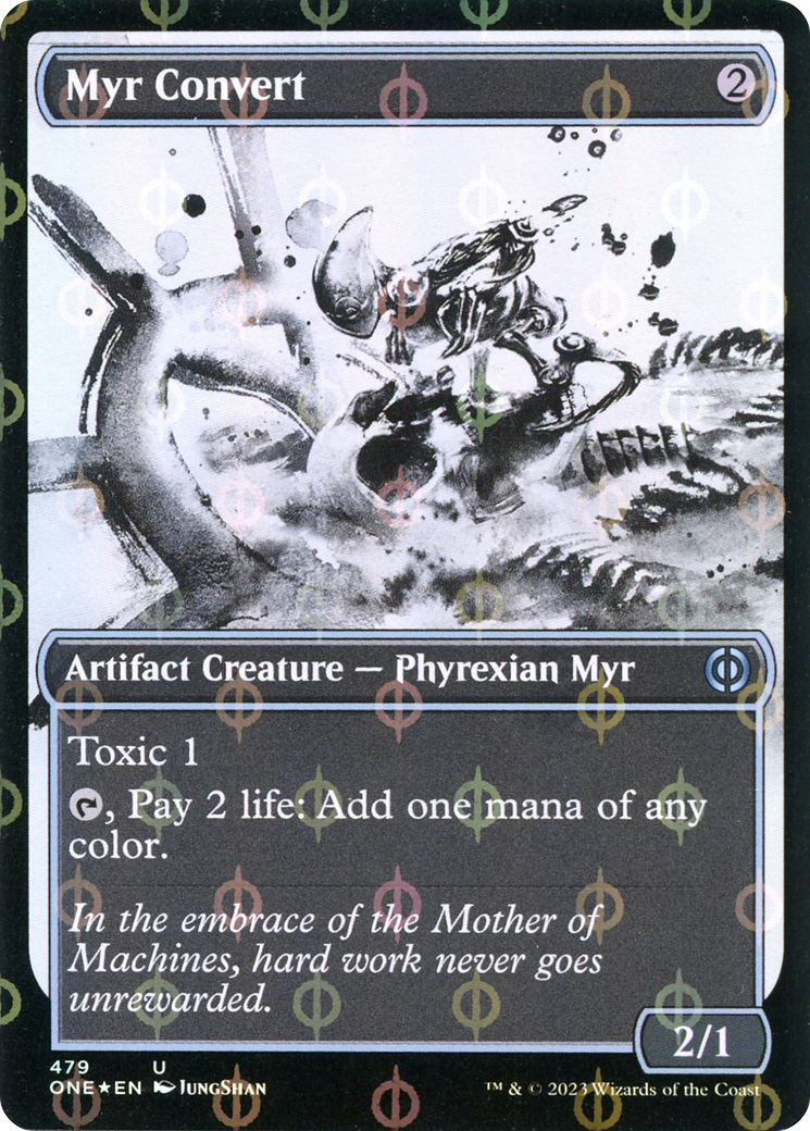 Myr Convert (Showcase Ichor Step-and-Compleat Foil) [Phyrexia: All Will Be One] - The Mythic Store | 24h Order Processing