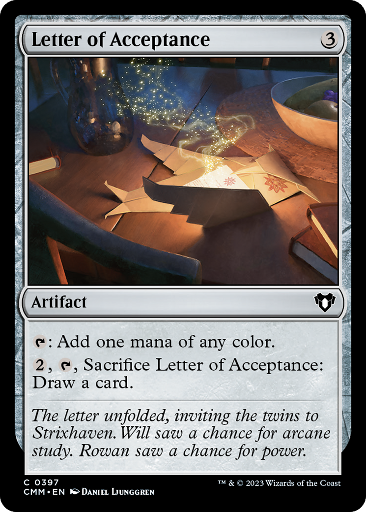 Letter of Acceptance [Commander Masters] - The Mythic Store | 24h Order Processing