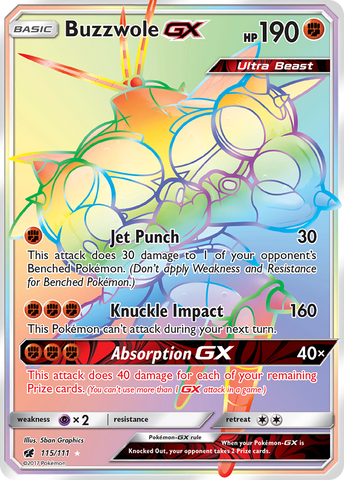 Buzzwole GX (115/111) [Sun & Moon: Crimson Invasion] - The Mythic Store | 24h Order Processing