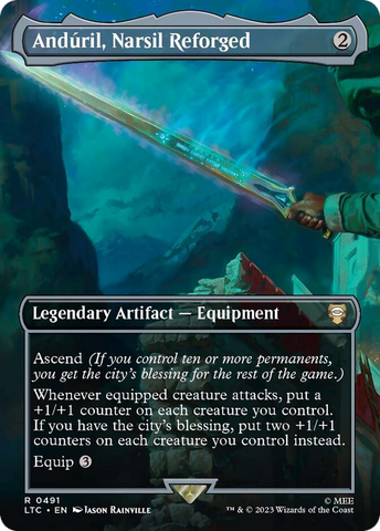 Anduril, Narsil Reforged (Borderless) [The Lord of the Rings: Tales of Middle-Earth Commander] - The Mythic Store | 24h Order Processing