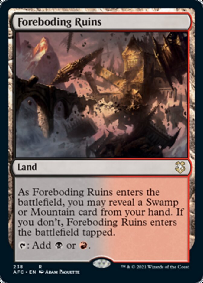 Foreboding Ruins [Dungeons & Dragons: Adventures in the Forgotten Realms Commander] - The Mythic Store | 24h Order Processing