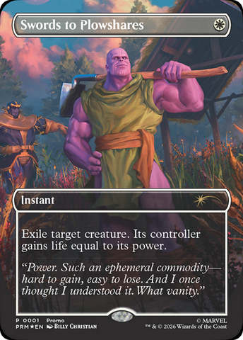 Swords to Plowshares (Borderless) (Magazine Insert) [Media Promos] - The Mythic Store | 24h Order Processing