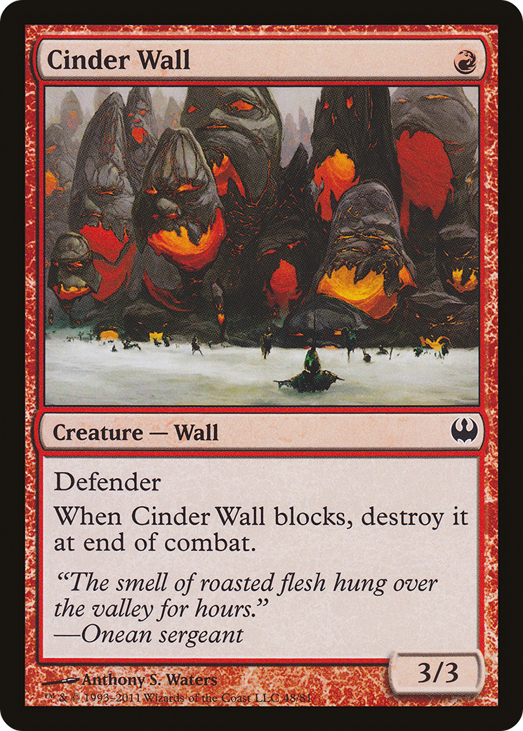 Cinder Wall [Duel Decks: Knights vs. Dragons] - The Mythic Store | 24h Order Processing