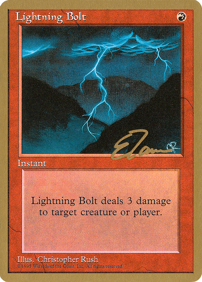 Lightning Bolt (Eric Tam) [Pro Tour Collector Set] - The Mythic Store | 24h Order Processing