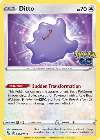 Ditto (053/078) [Pokémon GO] - The Mythic Store | 24h Order Processing