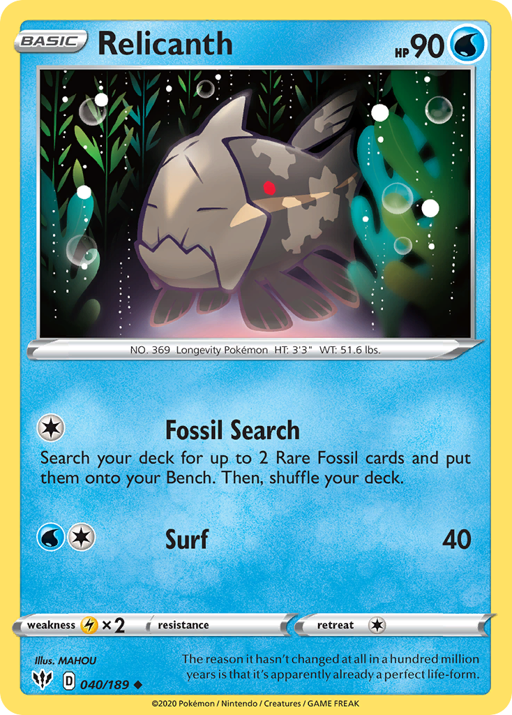 Relicanth (040/189) [Sword & Shield: Darkness Ablaze] - The Mythic Store | 24h Order Processing
