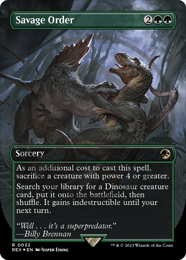 Savage Order (Emblem) (Borderless) [Jurassic World Collection Tokens] - The Mythic Store | 24h Order Processing