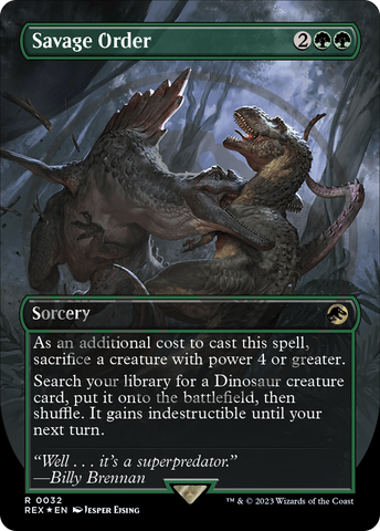 Savage Order (Emblem) (Borderless) [Jurassic World Collection Tokens] - The Mythic Store | 24h Order Processing