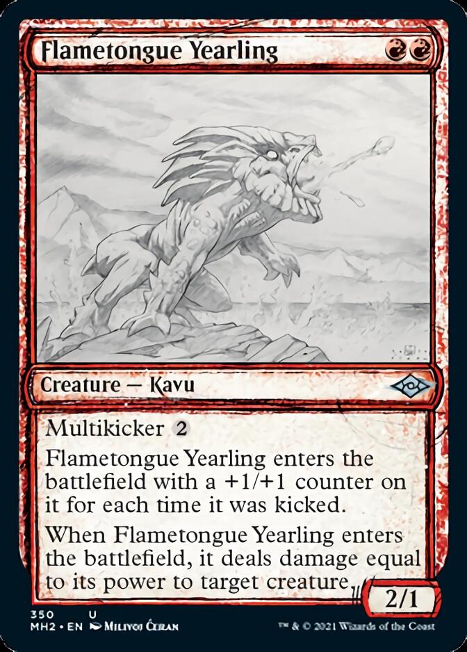 Flametongue Yearling (Sketch) [Modern Horizons 2] - The Mythic Store | 24h Order Processing