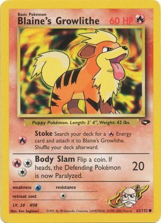 Blaine's Growlithe (62/132) [Gym Challenge Unlimited] - The Mythic Store | 24h Order Processing