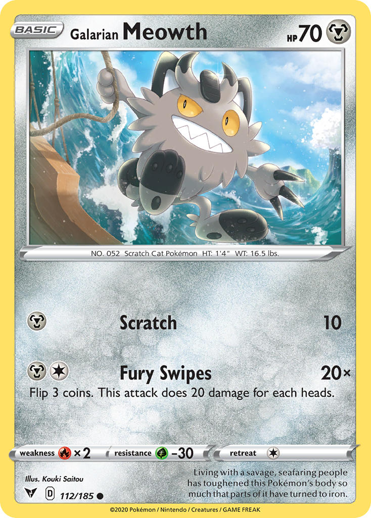 Galarian Meowth (112/185) [Sword & Shield: Vivid Voltage] - The Mythic Store | 24h Order Processing
