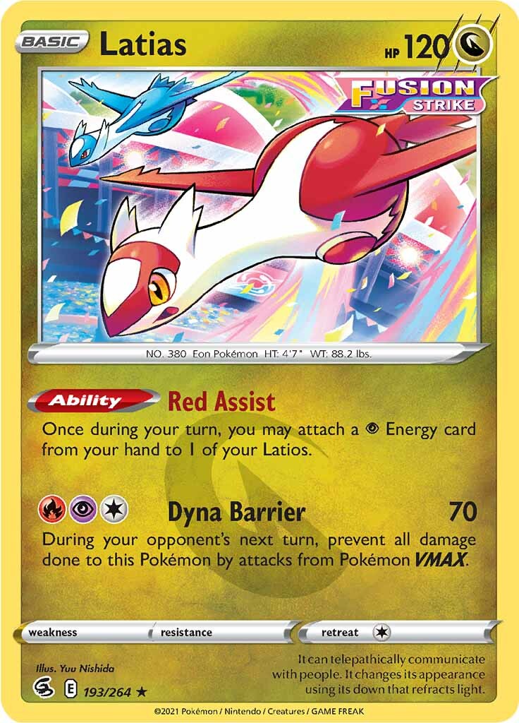 Latias (193/264) [Sword & Shield: Fusion Strike] - The Mythic Store | 24h Order Processing