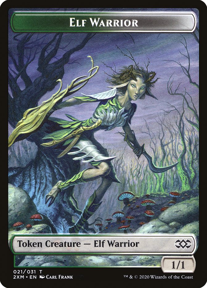 Myr (007) // Elf Warrior Double-Sided Token [Double Masters Tokens] - The Mythic Store | 24h Order Processing