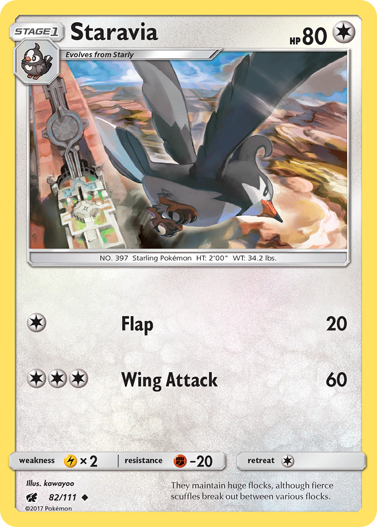 Staravia (82/111) [Sun & Moon: Crimson Invasion] - The Mythic Store | 24h Order Processing