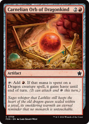 Carnelian Orb of Dragonkind (0759) [Foundations] - The Mythic Store | 24h Order Processing