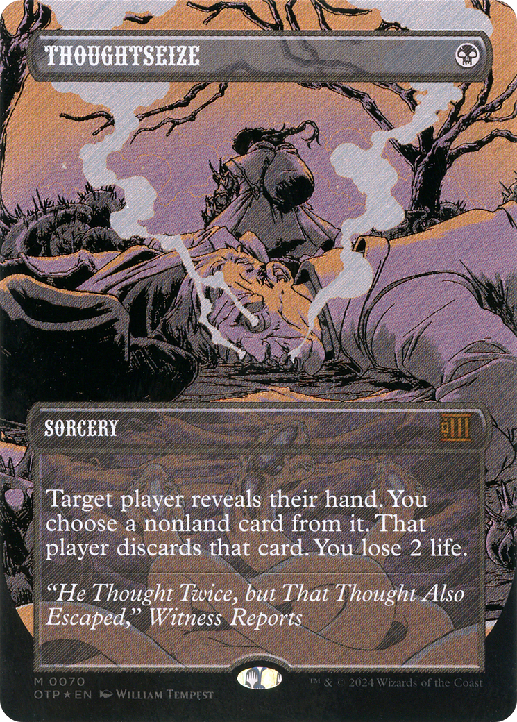Thoughtseize (Textured Foil) [Outlaws of Thunder Junction: Breaking News] - The Mythic Store | 24h Order Processing