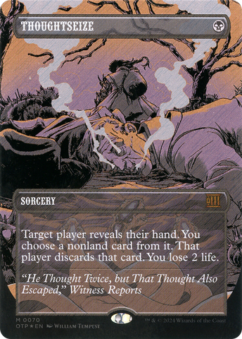 Thoughtseize (Textured Foil) [Outlaws of Thunder Junction: Breaking News] - The Mythic Store | 24h Order Processing