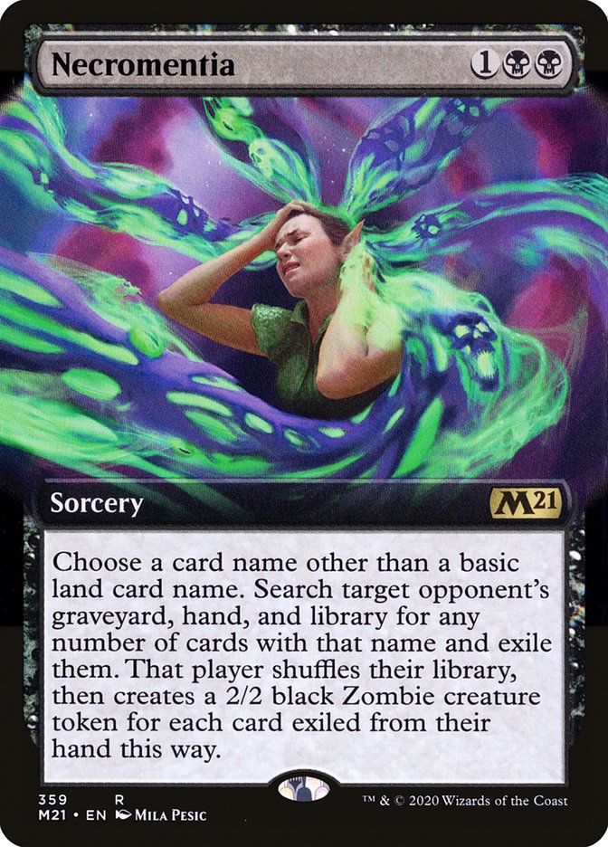 Necromentia (Extended Art) [Core Set 2021] - The Mythic Store | 24h Order Processing