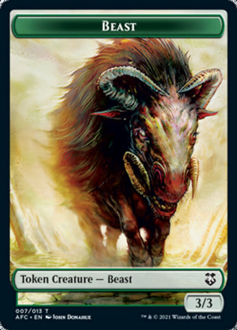 Beast // Dragon Spirit Double-Sided Token [Dungeons & Dragons: Adventures in the Forgotten Realms Commander Tokens] - The Mythic Store | 24h Order Processing