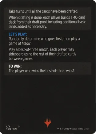 Winchester Draft (Magic Minigame) [Kamigawa: Neon Dynasty Minigame] - The Mythic Store | 24h Order Processing
