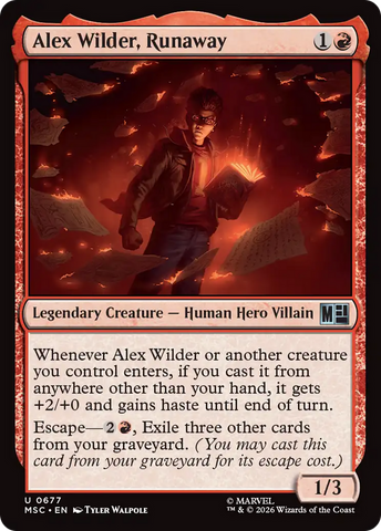 Alex Wilder, Runaway [Marvel Super Heroes Commander] - The Mythic Store | 24h Order Processing