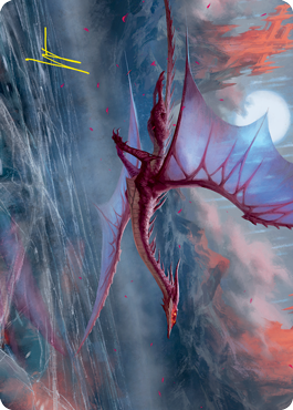Manaform Hellkite Art Card (Gold-Stamped Signature) [Innistrad: Crimson Vow Art Series] - The Mythic Store | 24h Order Processing