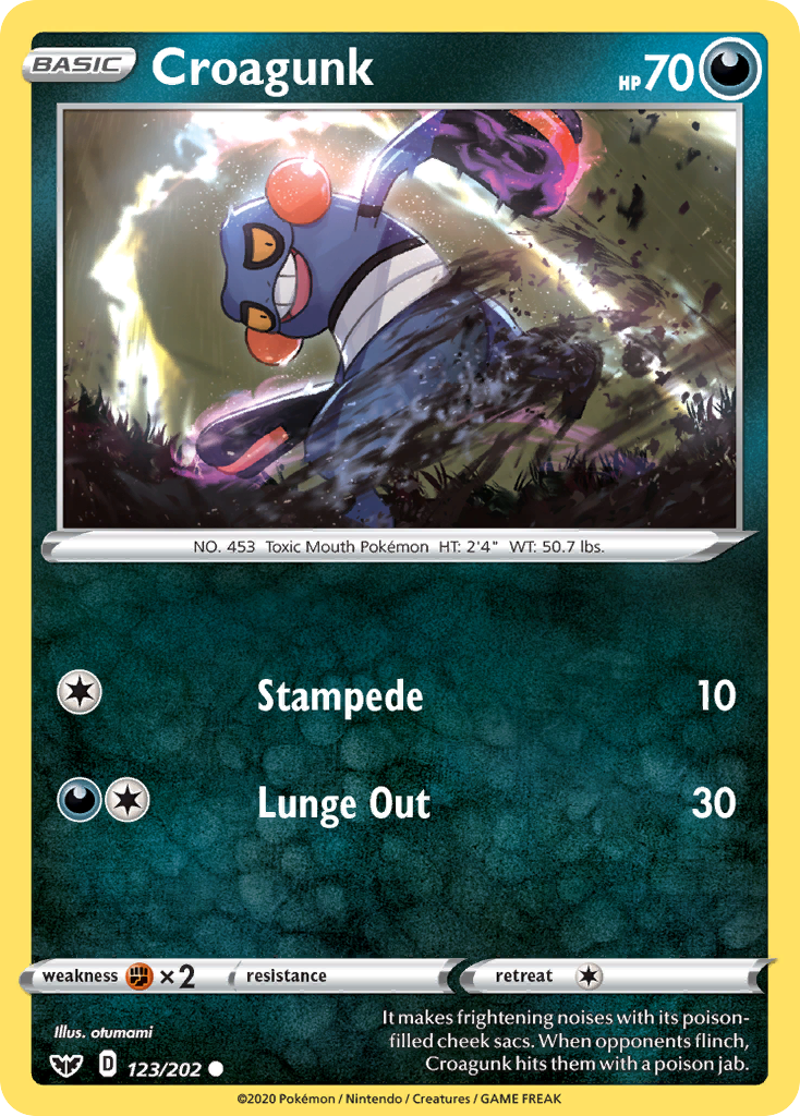 Croagunk (123/202) [Sword & Shield: Base Set] - The Mythic Store | 24h Order Processing