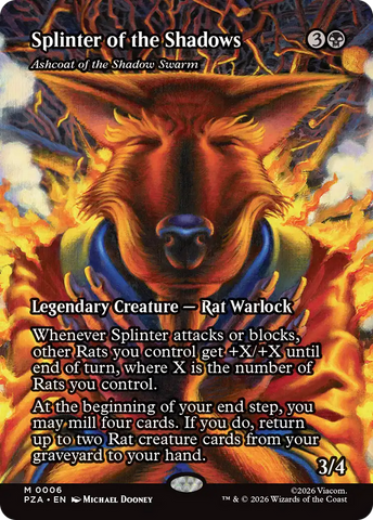 Splinter of the Shadows - Ashcoat of the Shadow Swarm (Borderless) [Teenage Mutant Ninja Turtles Eternal-Legal] - The Mythic Store | 24h Order Processing