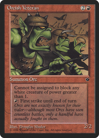 Orcish Veteran (Douglas Shuler) [Fallen Empires] - The Mythic Store | 24h Order Processing