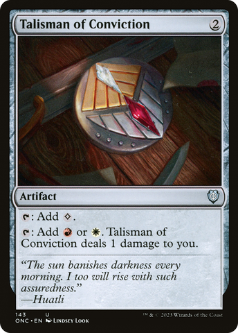 Talisman of Conviction [Phyrexia: All Will Be One Commander] - The Mythic Store | 24h Order Processing