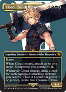 Cloud, Ex-SOLDIER (Borderless) (Surge Foil) [FINAL FANTASY Commander] - The Mythic Store | 24h Order Processing