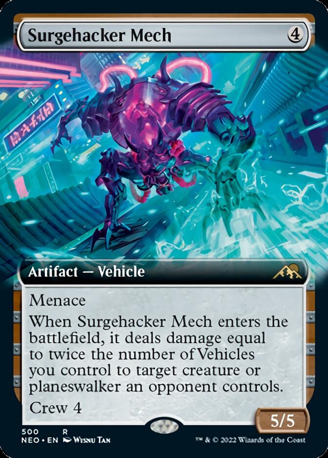 Surgehacker Mech (Extended Art) [Kamigawa: Neon Dynasty] - The Mythic Store | 24h Order Processing