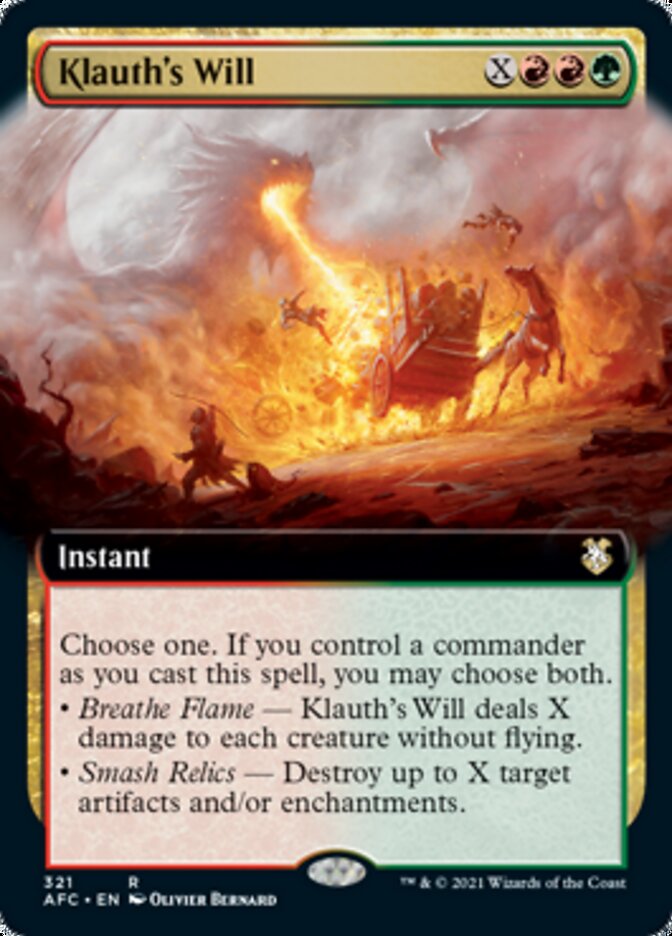 Klauth's Will (Extended Art) [Dungeons & Dragons: Adventures in the Forgotten Realms Commander] - The Mythic Store | 24h Order Processing