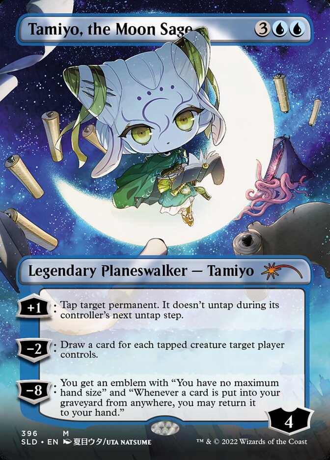 Tamiyo, the Moon Sage (Borderless) [Secret Lair Drop Series] - The Mythic Store | 24h Order Processing