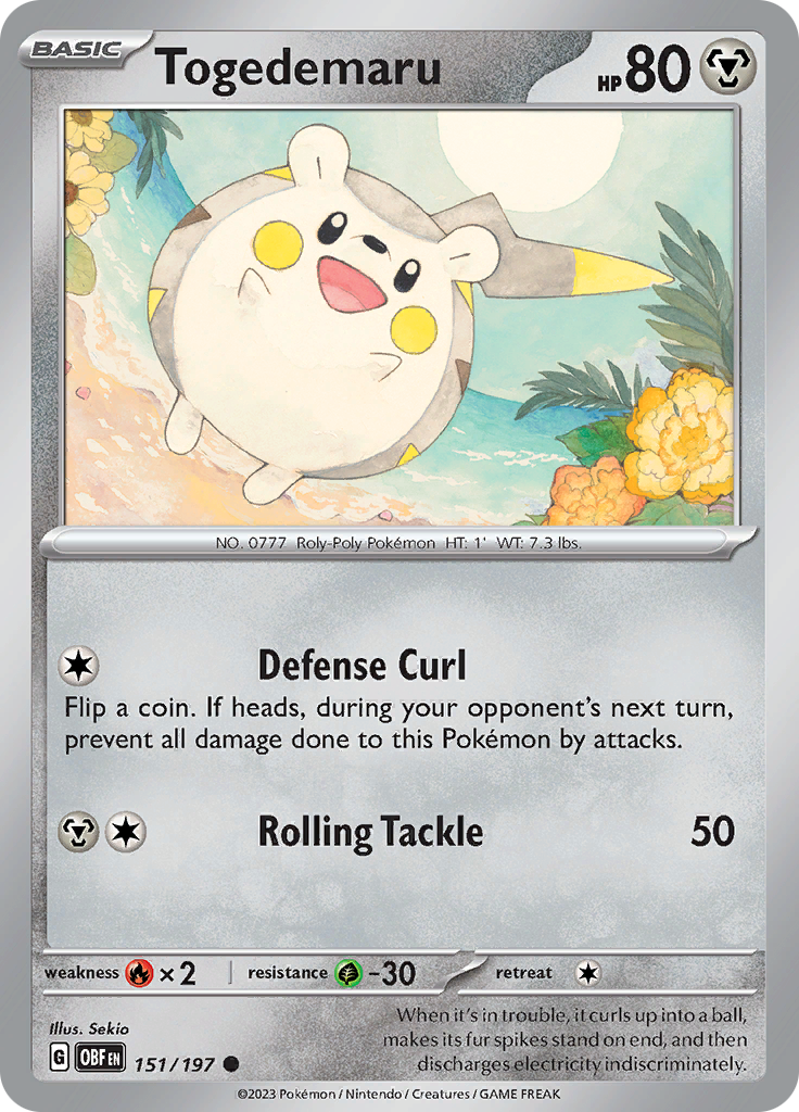 Togedemaru (151/197) [Scarlet & Violet: Obsidian Flames] - The Mythic Store | 24h Order Processing