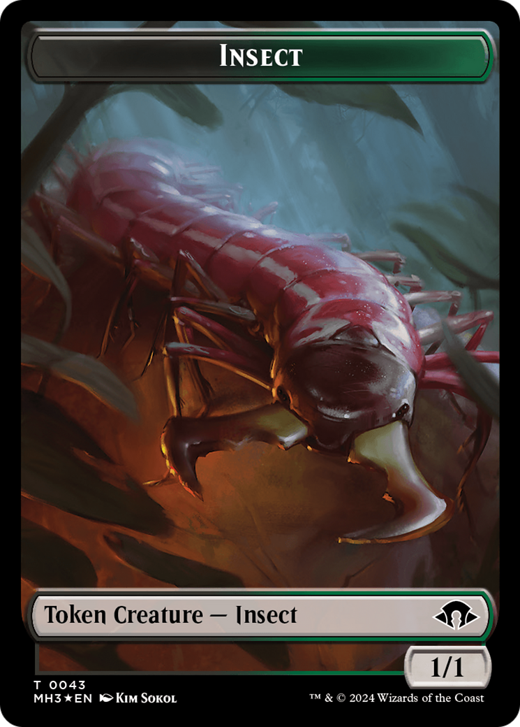 Insect (0043) (Ripple Foil) // Zombie Double-Sided Token [Modern Horizons 3 Tokens] - The Mythic Store | 24h Order Processing