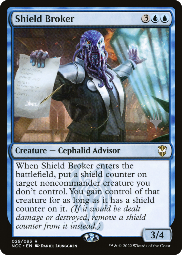 Shield Broker (Promo Pack) [Streets of New Capenna Commander Promos] - The Mythic Store | 24h Order Processing