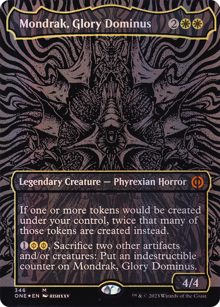 Mondrak, Glory Dominus (Oil Slick Raised Foil) [Phyrexia: All Will Be One] - The Mythic Store | 24h Order Processing