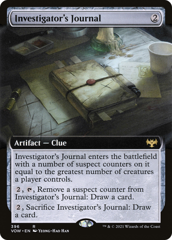 Investigator's Journal (Extended Art) [Innistrad: Crimson Vow] - The Mythic Store | 24h Order Processing