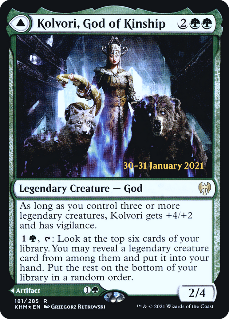 Kolvori, God of Kinship // The Ringhart Crest [Kaldheim Prerelease Promos] - The Mythic Store | 24h Order Processing