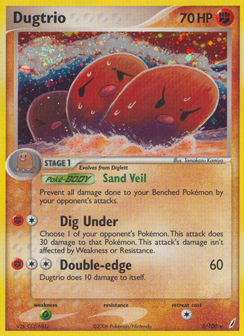 Dugtrio (5/100) [EX: Crystal Guardians] - The Mythic Store | 24h Order Processing