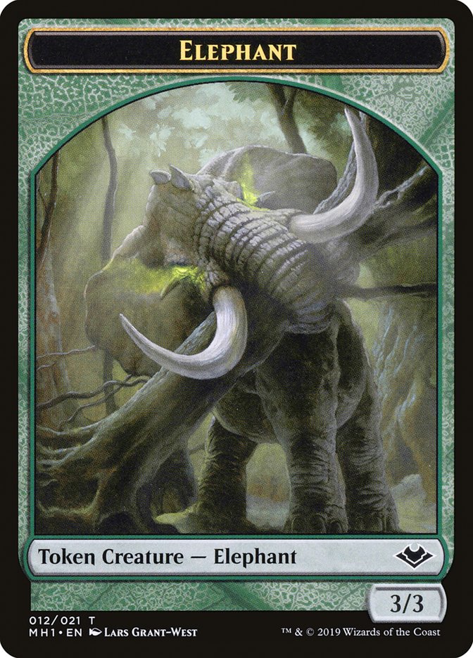 Elemental (008) // Elephant (012) Double-Sided Token [Modern Horizons Tokens] - The Mythic Store | 24h Order Processing
