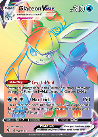 Glaceon VMAX (208/203) [Sword & Shield: Evolving Skies] - The Mythic Store | 24h Order Processing