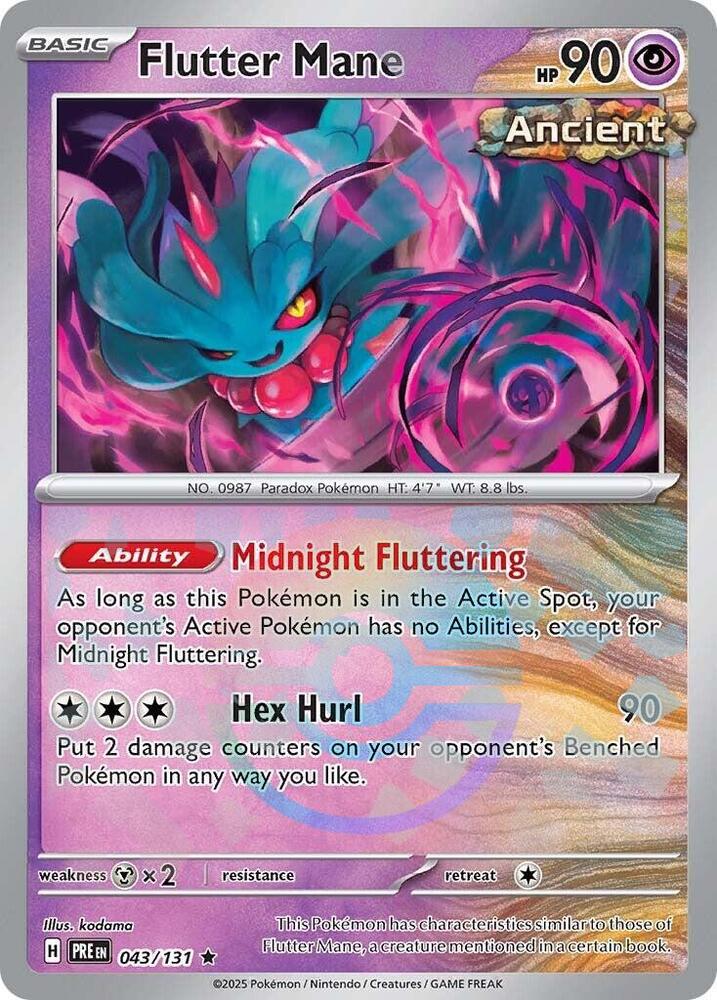 Flutter Mane (043/131) (Poke Ball Pattern) [Scarlet & Violet: Prismatic Evolutions] - The Mythic Store | 24h Order Processing