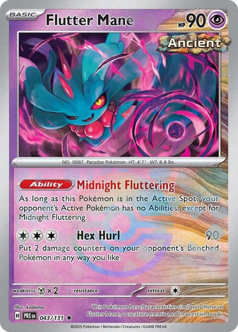 Flutter Mane (043/131) (Poke Ball Pattern) [Scarlet & Violet: Prismatic Evolutions] - The Mythic Store | 24h Order Processing