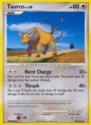 Tauros (74/146) [Diamond & Pearl: Legends Awakened] - The Mythic Store | 24h Order Processing