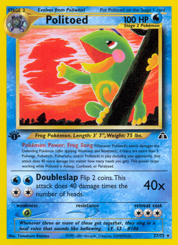 Politoed (27/75) [Neo Discovery 1st Edition] - The Mythic Store | 24h Order Processing